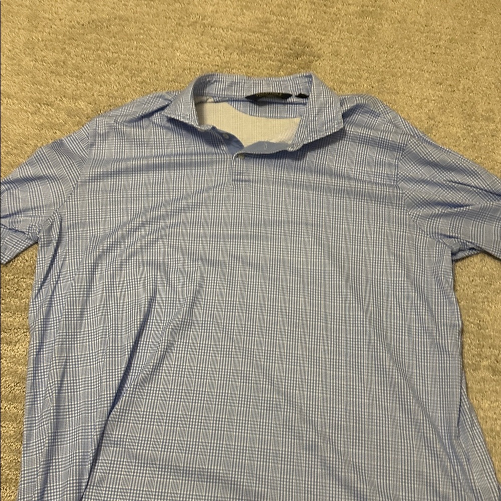 Ralph Lauren Men’s Golf Polo Short-Sleeve, Blue/White Pattern